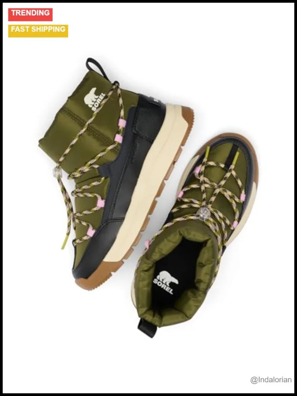 Waterproof Nylon Snow Boot with Toggle Lace System